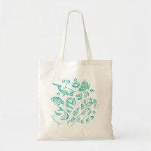 Saco do Tote de Desenho de Tinta Chinesa Personali