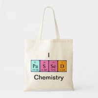 Saco do tote do nome da mesa periódica da Química 