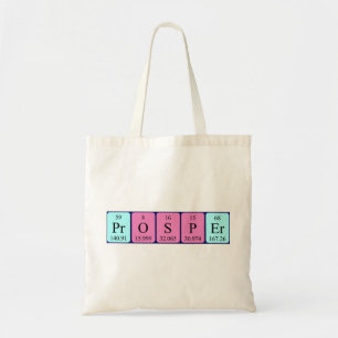 Bolsa Tote Saco do tote do nome da mesa periódica do Prosper