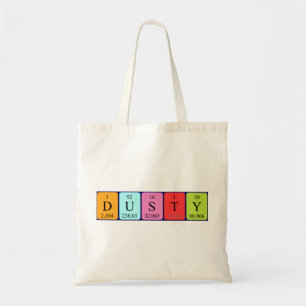 Bolsa Tote Saco do tote do nome da mesa periódica Dusty