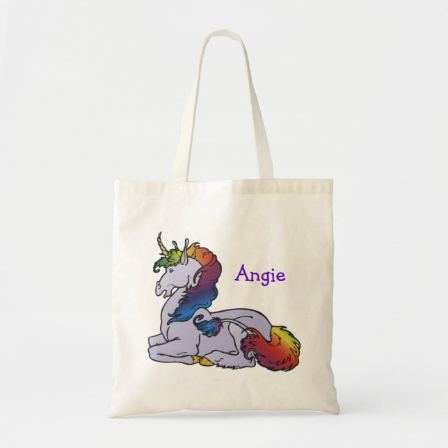 Bolsa Tote Saco do unicórnio - inteiramente customizável! (Frente)