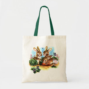 Bolsa Tote Saco dos coelhos do vintage