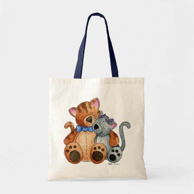 Bolsa Tote Saco dos gatinhos do afago (Frente)