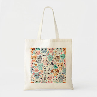 Bolsa Tote Saco ecológico de design de padrão animal bonito e