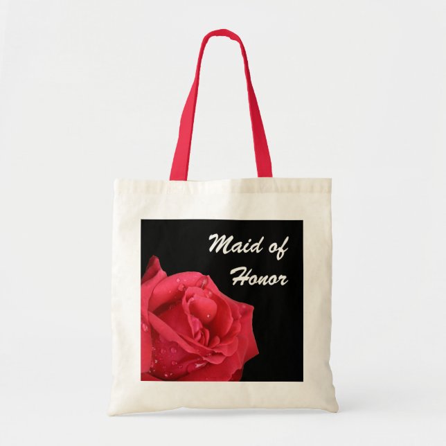 Bolsa Tote Saco elegante do presente da madrinha de casamento (Frente)