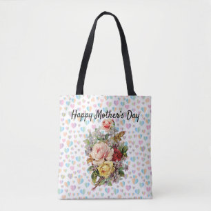 Bolsa Tote Saco Elegante Floral Dia das Mães