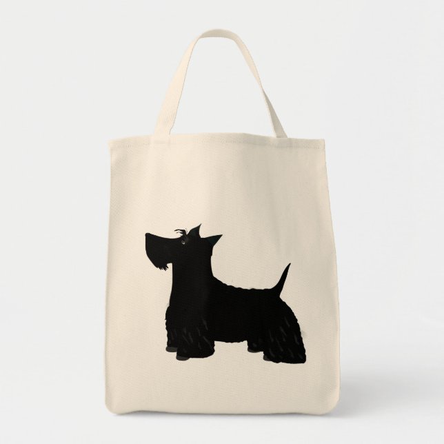 Bolsa Tote Saco escocês Terrier Grocery Tote (Frente)