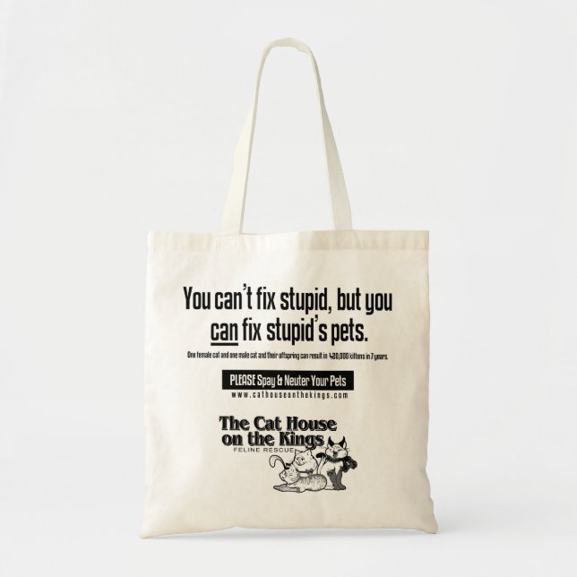 Bolsa Tote Saco estúpido chanfrado do reparo (Frente)