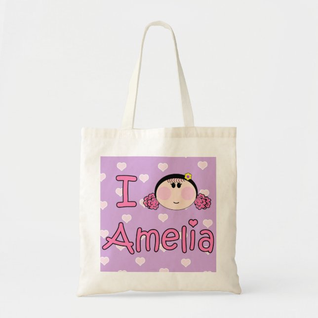 Bolsa Tote Saco eu amo Amelia (Frente)