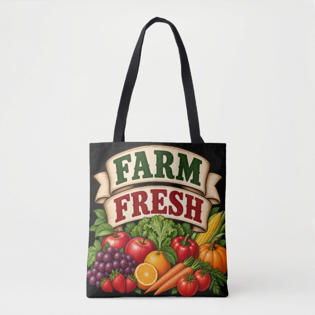 Bolsa Tote Saco Farm Fresh (Frente)