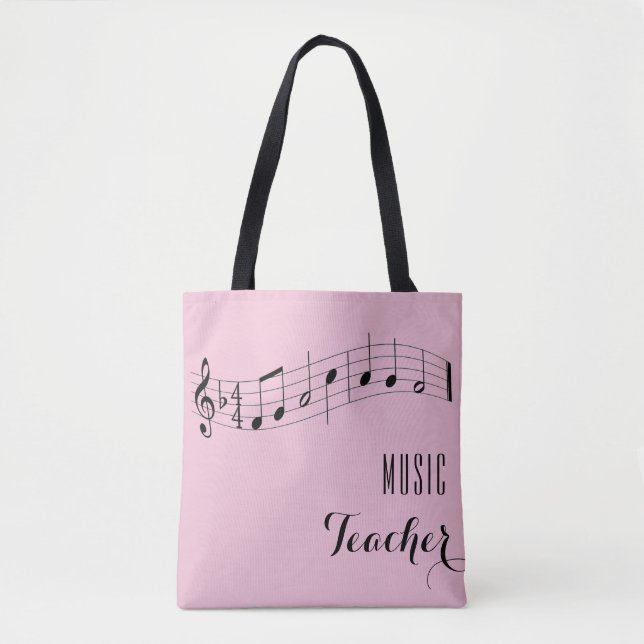 Bolsa Tote Saco feito sob encomenda do professor de música - (Frente)