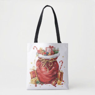 Bolsa Tote Saco Festivo de Presente de Natal com Presentes