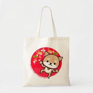 Bolsa Tote Saco - filhote de cachorro - vermelho japonês