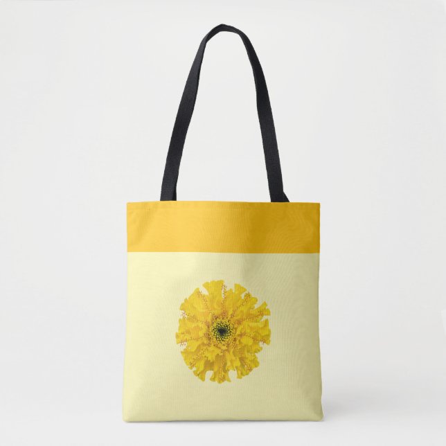 Bolsa Tote Saco Floral Amarelo (Frente)