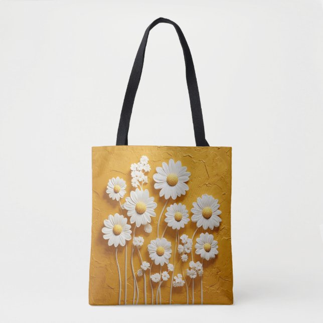 Bolsa Tote Saco Floral Amarelo (Frente)