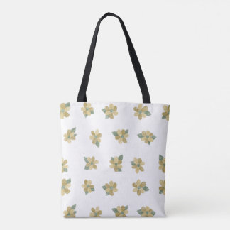 Bolsa Tote Saco Floral Amarelo