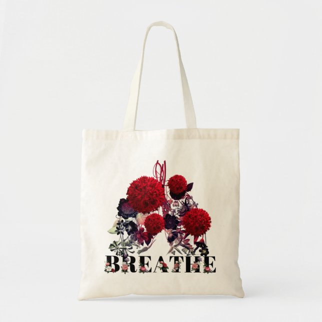 Bolsa Tote Saco Floral dos Pulmões (Frente)
