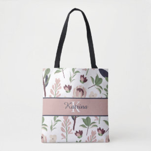Bolsa Tote Saco Floral Monograma