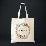 Bolsa Tote Saco Floral Personalizado<br><div class="desc">Personalize esta bela sacola com o seu próprio texto. Você tem a opção de alterar a cor/tamanho e o tipo da fonte de acordo com sua preferência. Se você ama esta impressão, por favor, veja o resto da minha linha legal em www.zazzle.com/kool27* e compartilhe com seus amigos! Obrigados para navegação!...</div>