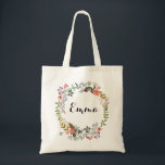 Bolsa Tote Saco Floral Personalizado<br><div class="desc">Personalize esta bela sacola com o seu próprio texto. Você tem a opção de alterar a cor/tamanho e o tipo da fonte de acordo com sua preferência. Se você ama esta impressão, por favor, veja o resto da minha linha legal em www.zazzle.com/kool27* e compartilhe com seus amigos! Obrigados para navegação!...</div>