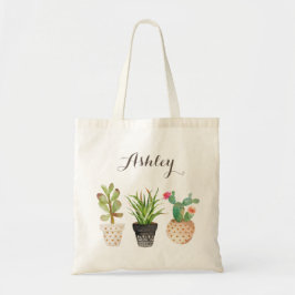 Bolsa Tote Saco Floral Personalizado Cactus