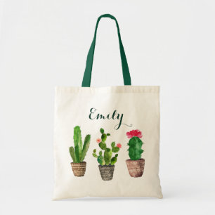 Bolsa Tote Saco Floral Personalizado Cactus