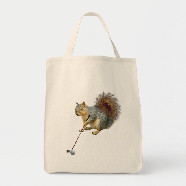 Bolsa Tote Saco Golfing do esquilo (Frente)