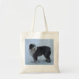 Bolsa Tote Saco inglês velho do Sheepdog - cão da neve!