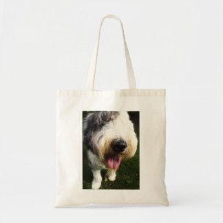 Bolsa Tote Saco inglês velho do Sheepdog - nariz grande