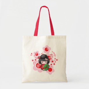 Bolsa Tote Saco japonês da boneca de Kawaii