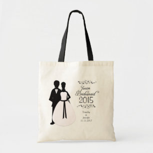 Bolsa Tote Saco júnior personalizado do favor do casamento d