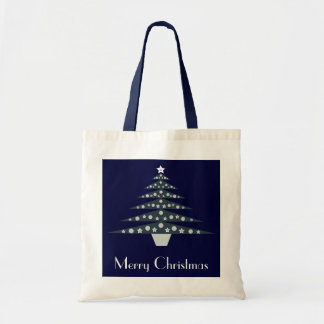 Bolsa Tote Saco legal do presente da árvore do azul & do