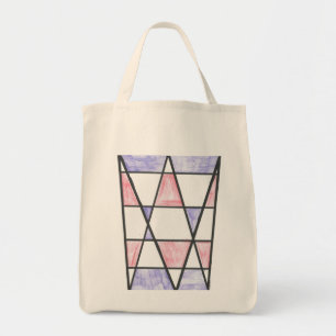 Bolsa Tote Saco longo do motivo do diamante