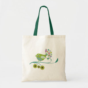 Bolsa Tote Saco lunático do pássaro do Tweet bonito