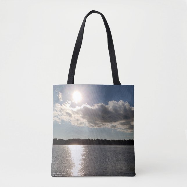 Bolsa Tote Saco "Luz do Sol no Rio" (Frente)