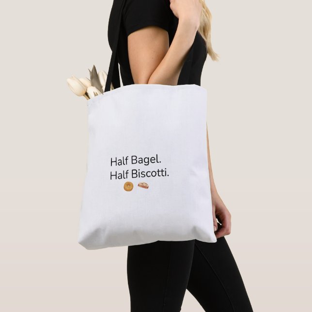 Bolsa Tote Saco metade Bagel metade Biscotti (Close Up)