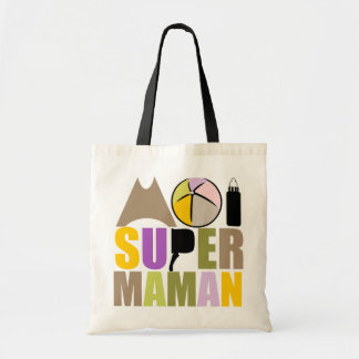 Bolsa Tote Saco mim Super Mamã - Logotipo Cores Natural