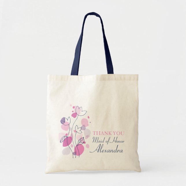 Bolsa Tote Saco moderno gráfico da madrinha de casamento do (Frente)