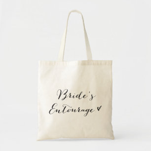 Bolsa Tote Saco moderno preto da caligrafia do séquito   da