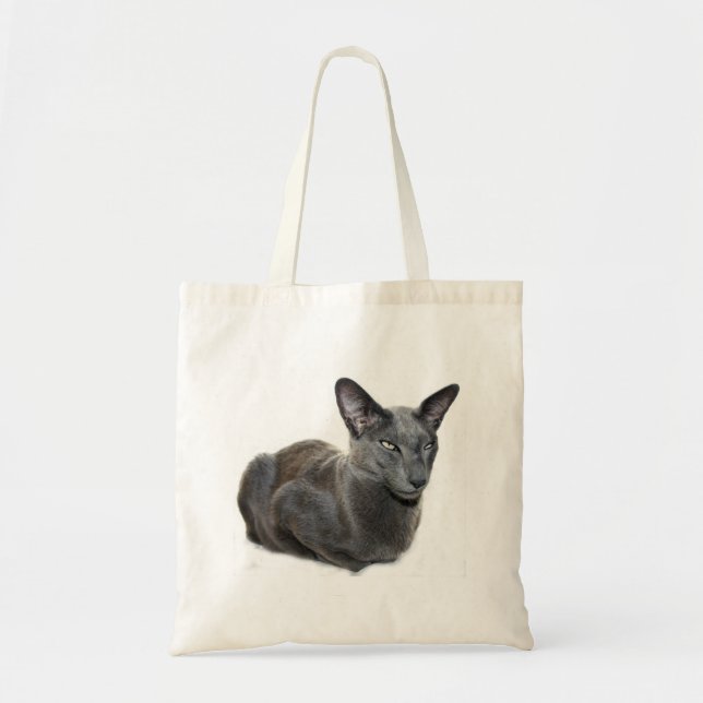 Bolsa Tote Saco oriental azul de Shorthair (Frente)