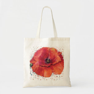 Bolsa Tote saco papoila vermelha