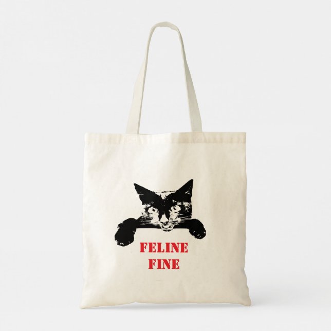 Bolsa Tote Saco para fã de gatos. (Verso)