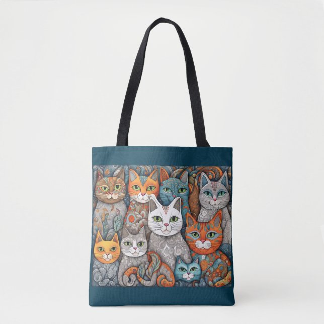 Bolsa Tote saco para gatos calmantes (Frente)