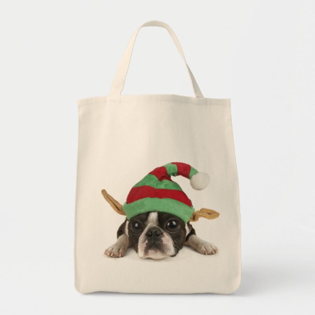 Bolsa Tote Saco pequeno do ajudante do papai noel!  Saco dos (Frente)