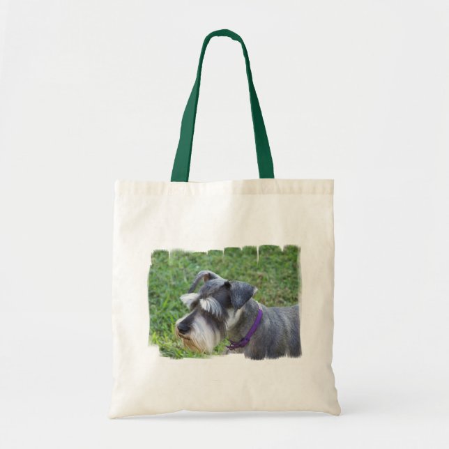 Bolsa Tote Saco pequeno do Schnauzer (Frente)