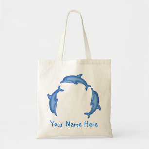 Bolsa Tote Saco personalizado círculo do golfinho