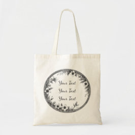 Bolsa Tote Saco Personalizado com Moldura Floral Redonda