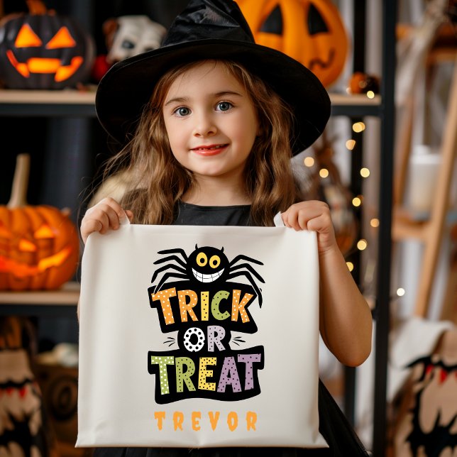 Bolsa Tote Saco personalizado de doces de Halloween ou de tru (Criador carregado)