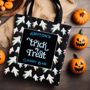 Bolsa Tote Saco Personalizado de Halloween de Doces ou Traves