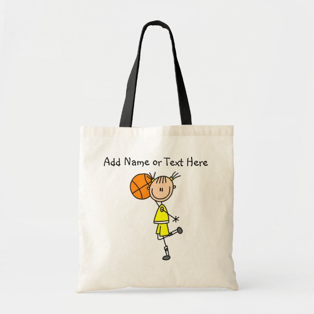Bolsa Tote Saco personalizado do basquetebol da menina da (Frente)